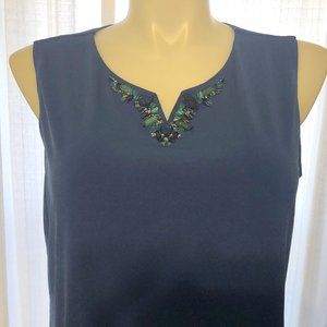 Susan Graver Artisan Women's Top XL Blue